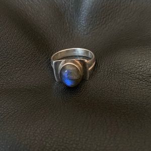 925 sterling silver ring with labradorite size 7.5